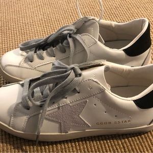 GoldenGoose Supersport GGDB SSTAR sneakers white leather gray star black heel